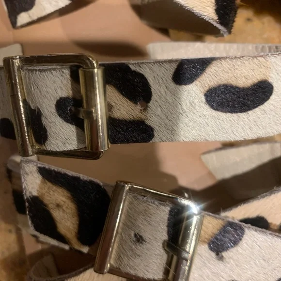 ASOS CALF HAIR ANKLE WRAP SANDALS - Picture 7 of 8